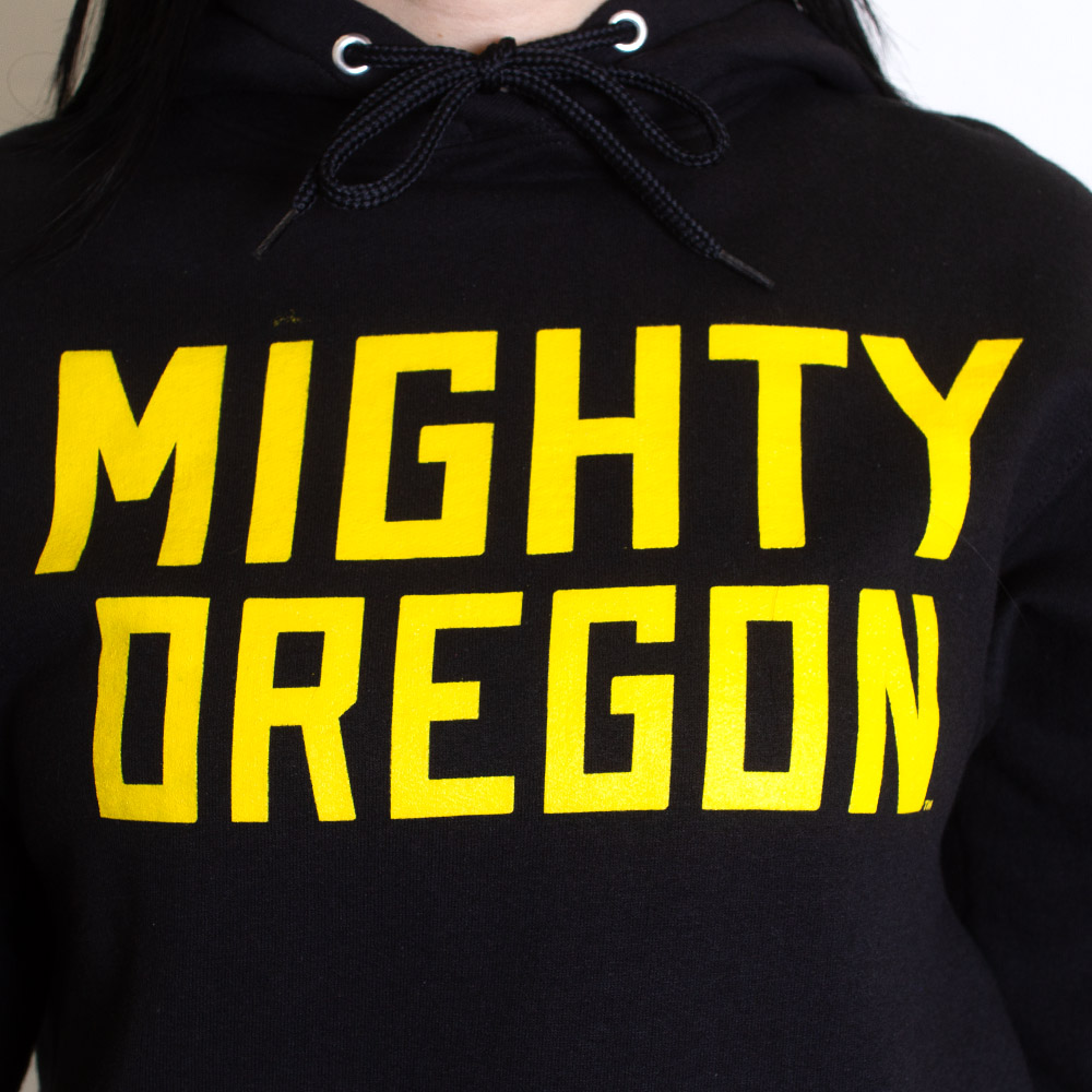 Mighty Oregon, McKenzie SewOn, Black, Hoodie, Men, Unisex, 634376